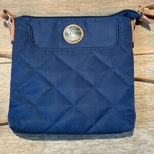 Tommy Hilfiger Cross Body Bag Navy Blue Gold Medallion Women’s Purse